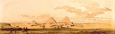De Piramides van Gizeh, 1859 door Carl Haag