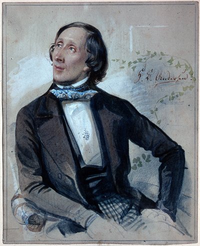 Portret van Hans Christian Andersen door Carl Hartmann