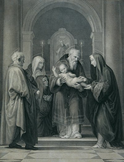 De presentatie in de tempel door Carl Heinrich Rahl