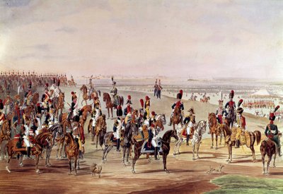 Algemeen beeld van de Franse cavalerie, circa 1809. Illustratie door Carl-Heinrich Rahl naar Wilhem von Kobell door Carl Heinrich Rahl