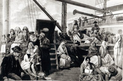 Stuurpassagiers emigreren naar de Verenigde Staten van Amerika vanuit Duitsland door Carl Hermann Kuechler