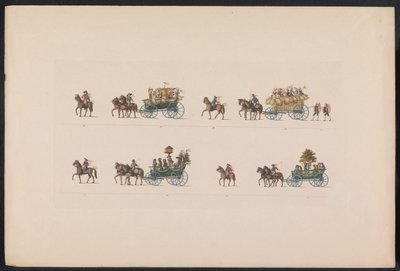 Optocht bij het huwelijk van Prinses Sophie, 1842 (plaat 5) door Carl Hess