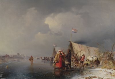 Nederlands Kampement op het IJs, 1849 door Carl Hilgers