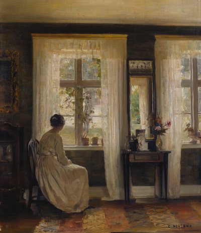 Een Dame in een Interieur door Carl Holsoe