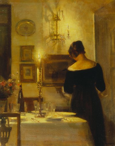 In de eetkamer door Carl Holsoe