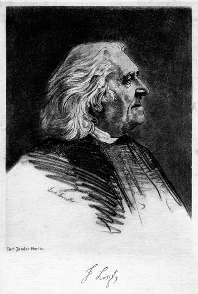 Franz Liszt 1811-1886, Hongaarse componist en pianist, 20e eeuw door Carl Jander