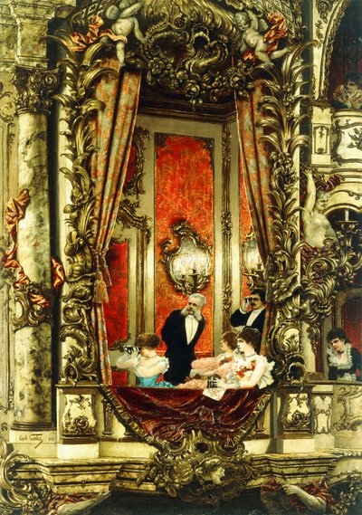Franz Josef bij de opera, 1883 door Carl Kahler