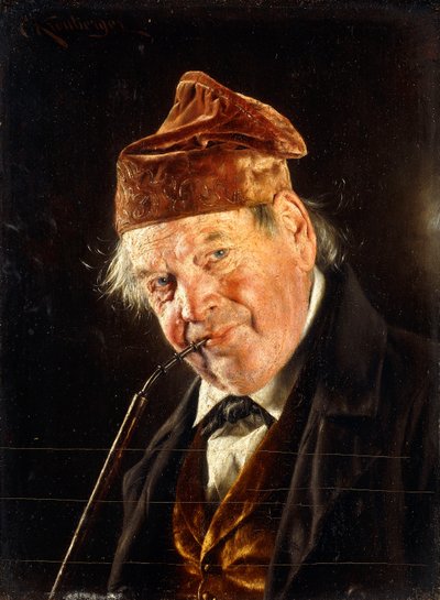 Een man met een pijp door Carl Kronberger