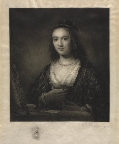 Portret van een vrouw door Carl Köpping