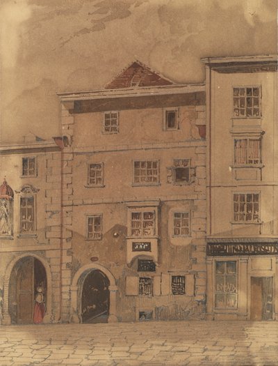 Huis waar Mozart stierf, aan de Rauhensteingasse in Wenen door Carl L. Wiesböck