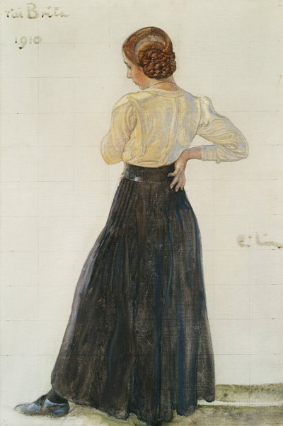 Brita, 1910 door Carl Larsson