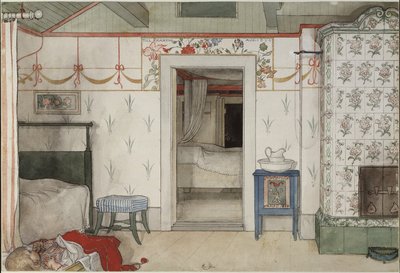 Britas Middagdutje, uit de serie Een Huis, c.1895 door Carl Larsson