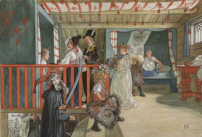 De naamdag. Omstreeks 1895 door Carl Larsson