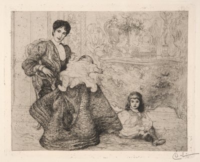 Dora Lamm en haar zonen door Carl Larsson