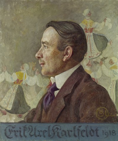 Erik Axel Karlfeldt, 1918 door Carl Larsson