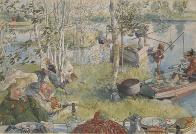 Kreeftvissen door Carl Larsson