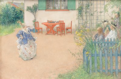Lisbeth als de Boze Prinses in het Sprookje "Fågel Blå" van P.D.A. Atterbom door Carl Larsson