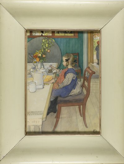 Het droevige ontbijt van Lie-A-Bed door Carl Larsson
