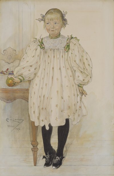 Martha Winslow als meisje door Carl Larsson