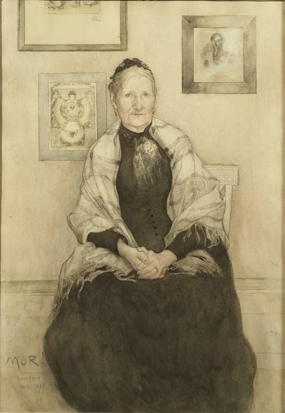 Moeder, c.1893 door Carl Larsson