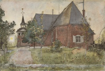 Oude Kerk van Sundborn, uit de serie Een Huis, c.1895 door Carl Larsson