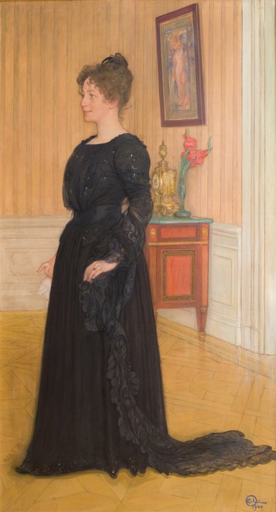 Portret van mevrouw Signe Thiel door Carl Larsson