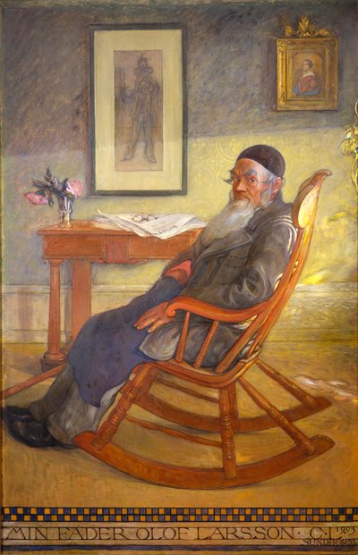 Portret van de Vader van de Kunstenaar door Carl Larsson