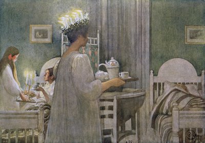 Het Feest van St. Lucia op 13 december door Carl Larsson