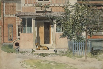 De veranda, uit de serie Een huis door Carl Larsson