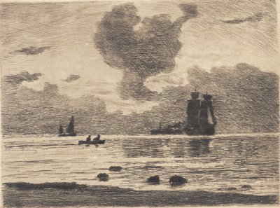 Avond op zee door Carl Locher