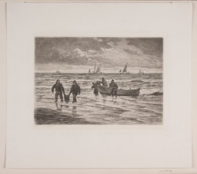 De vangst wordt aan land gebracht door Carl Locher