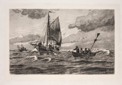Vissers op zee door Carl Locher