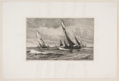 Vissersboten gaan naar zee door Carl Locher