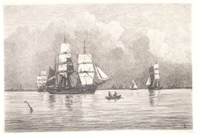 Vanuit de rede van Kopenhagen door Carl Locher