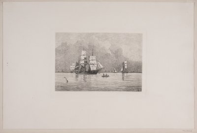 Vanuit de haven van Kopenhagen door Carl Locher