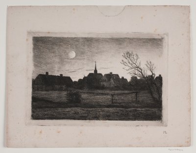 Hornbæk kerk, zomeravond door Carl Locher