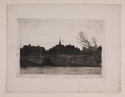 Hornbæk kerk, zomeravond door Carl Locher