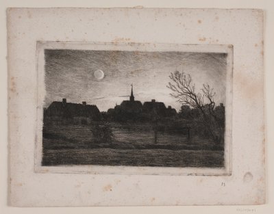 Hornbæk kerk, zomeravond door Carl Locher
