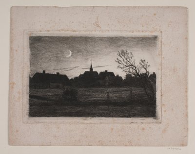 Hornbæk kerk, zomeravond door Carl Locher