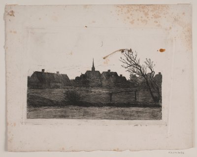 Hornbæk kerk, zomeravond door Carl Locher