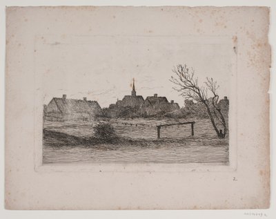 Hornbæk kerk, zomeravond door Carl Locher