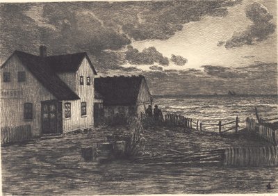 Huis bij de zee. Tisvilde door Carl Locher