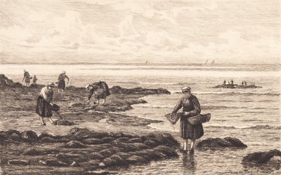 Garnalenvissers in Bretagne door Carl Locher