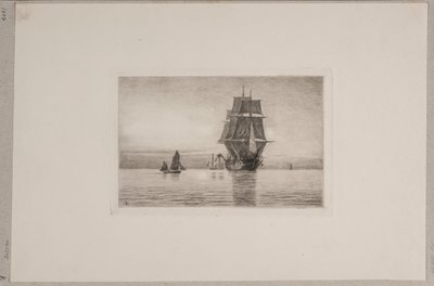 Stille avond in de Noordzee door Carl Locher