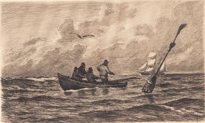 Aan de zuidoostkust van Skagen door Carl Locher