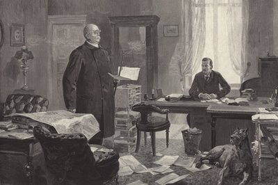 Bismarck dicteert zijn memoires door Carl Ludwig Friedrich Becker