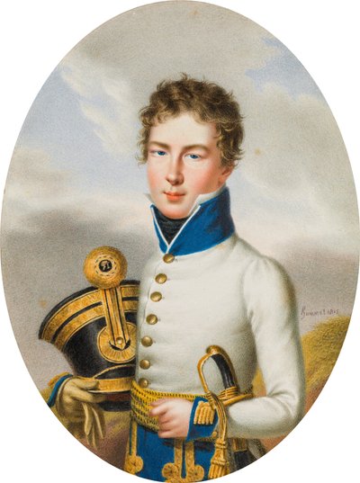 Luitenant van het k.k. Hongaarse Infanterieregiment Veldmaarschalk Luitenant Nikolaus Vorst Esterhazy door Carl Ludwig Hummel de Bourdon