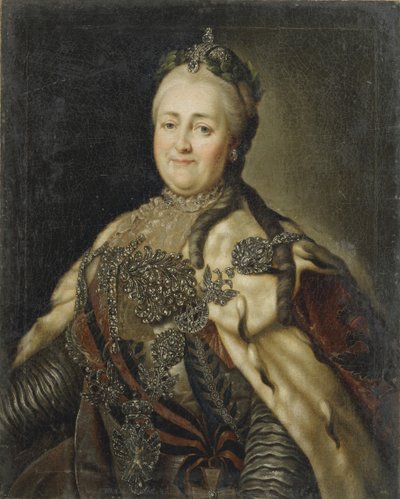 Portret van Keizerin Catharina II 1729-1796, 1780 door Carl Ludwig Johann Christineck