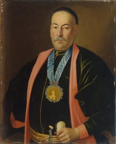 Portret van Stepan Danilovich Yefremov, Ataman van de Don Kozakken door Carl Ludwig Johann Christineck