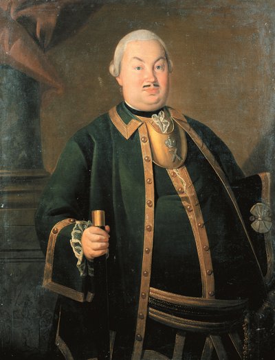 Portret van generaal Fyodor Berchman, 1762 door Carl Ludwig Johann Christineck